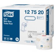 Tork 127520 T6 Soft Mid-Size Premium Toiletpapir 2-lags 90 m. 27 rl.