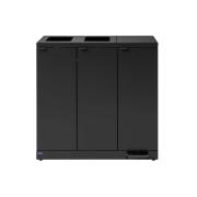 Bica Affaldssortering, Model 973 (Serie S30), 3x65 liter, sort