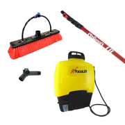 BigBoy-ryggsck + Facelift 6,50 m. teleskopskaft i glasfiber & borste 