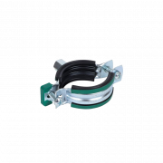 Pipe hanger with rubber edge