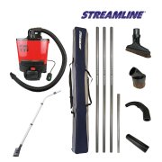 StreamVac batteridrevet rygstvsuger pakke (5-9 mtr)