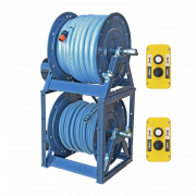 Tower High Pressure Hose Reel with 12V. electric motor Complete