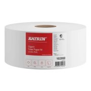 Katrin 102060 Jumbo Toiletrulle 1-lags, natur, Gigant, 435 mtr. 6 rl.