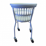 Vaskerivogn med kurv, 32 l, hvid