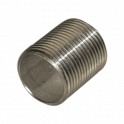 Nippelrr Gennemskret Rustfri, 22mm. lang. 3/8