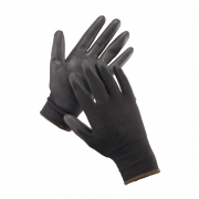 Arbejdshandske Bunting Light, med PU belgning, Sort