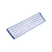 Microfibermoppe med velcro. bl/hvid stribet 40 cm.