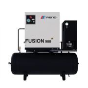 RENO Fusion 900 screw compressor, tank mounted with refrigeration dryer