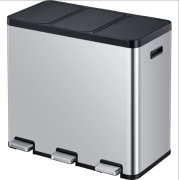  Pedalspand, EKO Essential, 3x20 l, mat stl, 3-rums