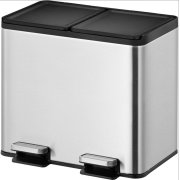 Pedalspand, EKO Essential, 2x10 l, mat stl, 2-rums