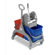 Kompakt trolley med 2x25L spande og vrider. gr�