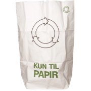 Papirsk 70x95+25cm, 110 l, 1-lags, hvid, 50 stk/pk. 