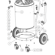 Luftgummihjul D.260x85mm akselhul �25