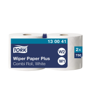 Tork 130041 Torkpapper Plus, 2-lagers, vit, W1/W2, 2 rl.