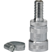 Vikan Valve connection with hose connector and automatic shut-off valve, 1/2